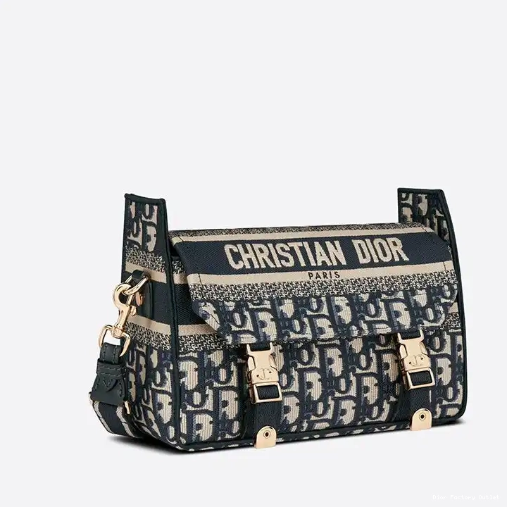 Cheap Dior Bag Diorcamp Canvas Blue Messenger Motif Oblique Small 0501